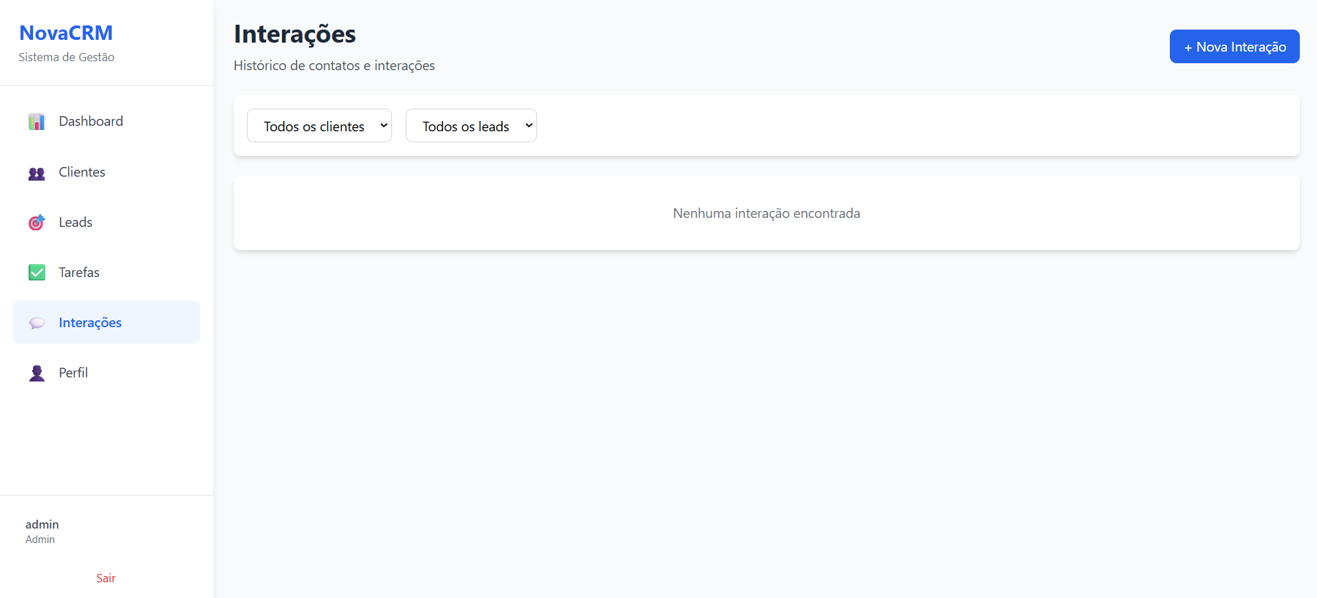 CRM - Gestão de Tarefas